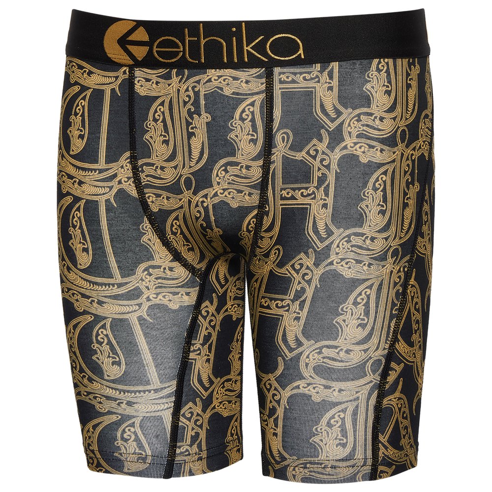 Ethika Graphic Briefs - Black/Gold